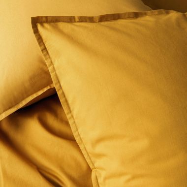 Taie d’oreiller en percale de coton 120 fils - curcuma