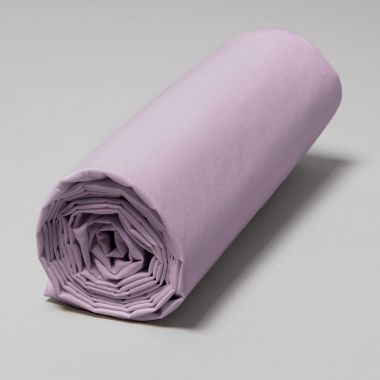 Drap housse en percale lavée de coton 120 fils - lila