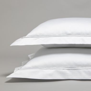 Taie d'oreiller en satin de coton égyptien 320 fils double bourdon argent