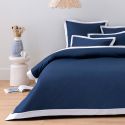 Parure de lit en satin de coton égyptien 240 fils - bleu