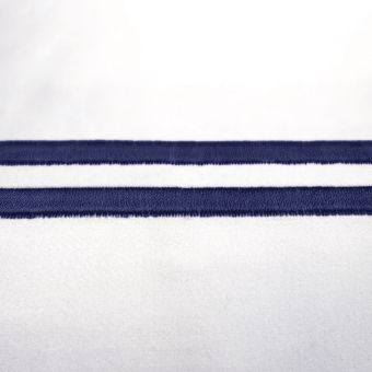 Drap plat coton égyptien 320 fils - bleu