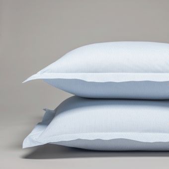 Pillow case in oxford dyed woven cotton percale
