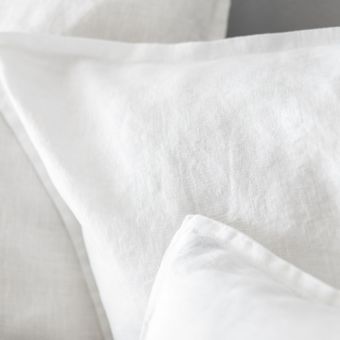 Duvet cover in pure French washed linen - white