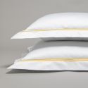 Taie d'oreiller en satin de coton égyptien 320 fils double bourdon or