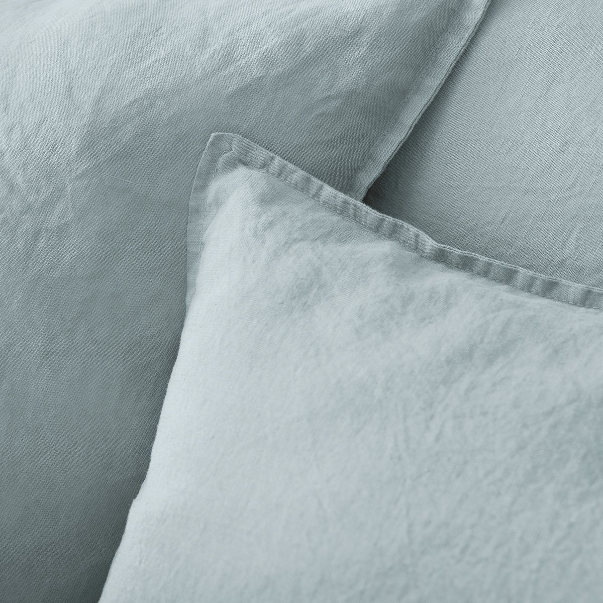 Housse de couette en pur lin lavé français - bleu pâle