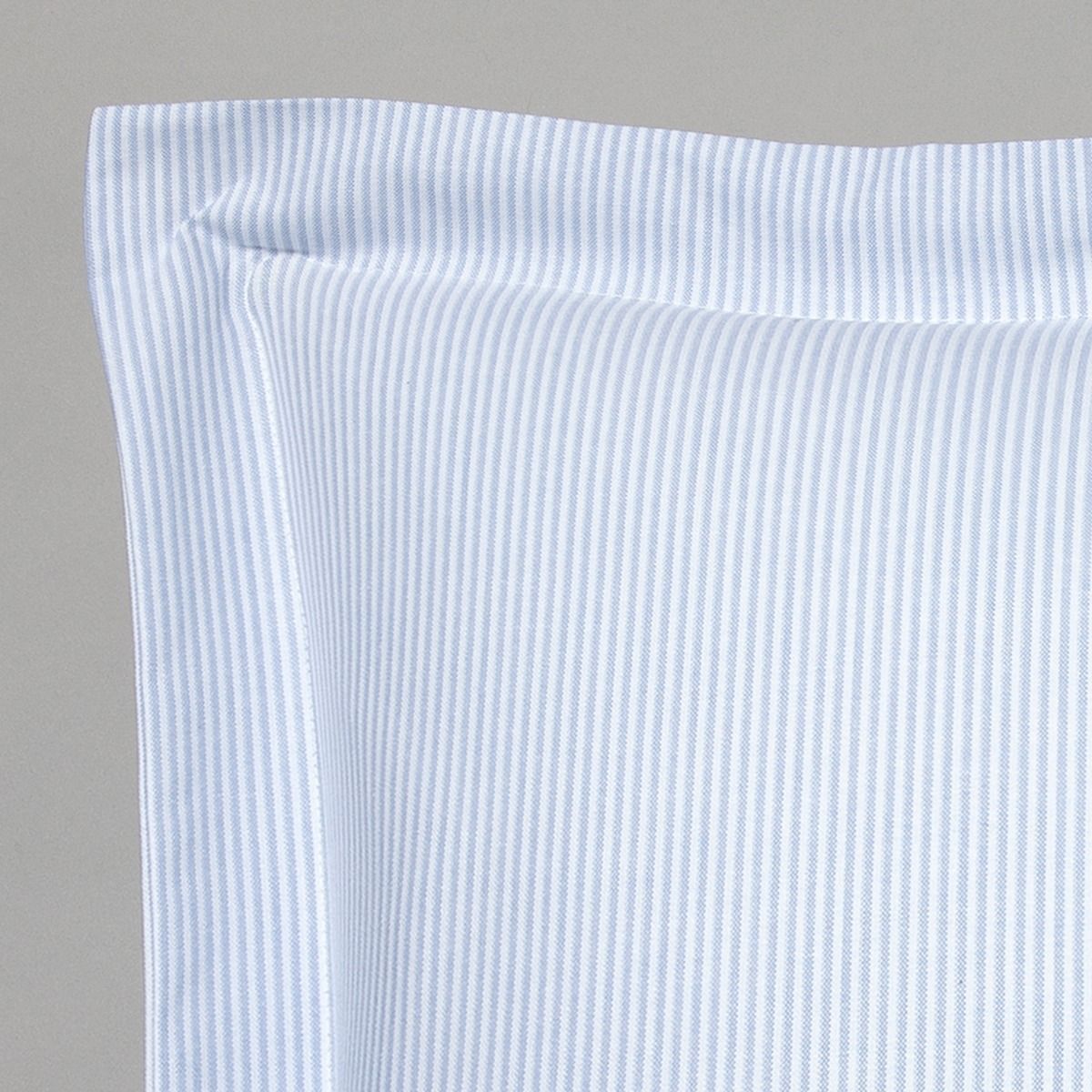 Taie d'oreiller en percale de coton tissé teint oxford bleu