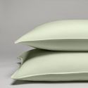 Pillow case in 120 thread count washed cotton percale - olive wood