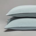 Pillow case in pure French washed linen - pale blue