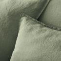 Duvet cover in pure French washed linen - green