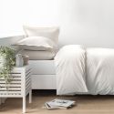 Taie d'oreiller en percale de coton tissé teint oxford bleu
