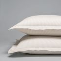 Taie d'oreiller en percale de coton tissé teint oxford bleu