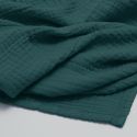 Plaid in quadruple cotton gauze 400 gsm - green