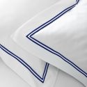 Housse de couette en satin de coton égyptien 320 fils double bourdon blanc
