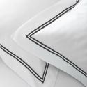 Housse de couette en satin de coton égyptien 320 fils double bourdon argent
