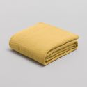 Plaid in quadruple cotton gauze 400 gsm - mustard