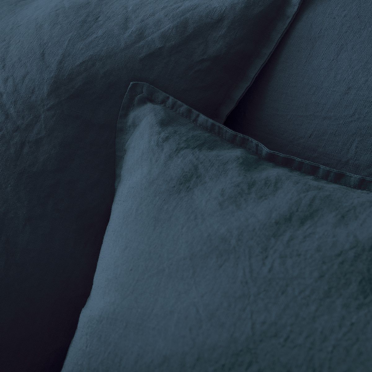 Duvet cover in pure French washed linen - blue