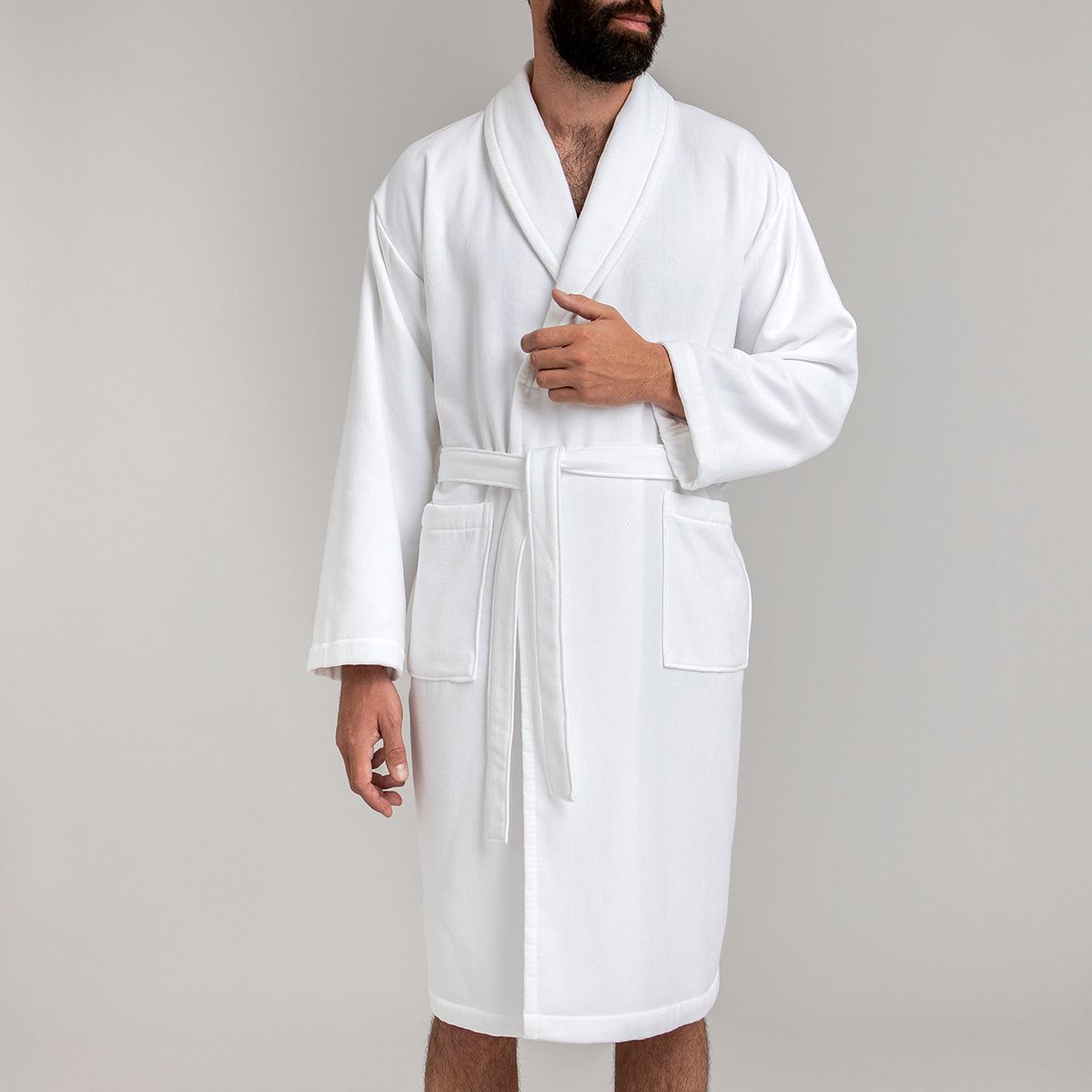 330 gsm cotton piqué bathrobe