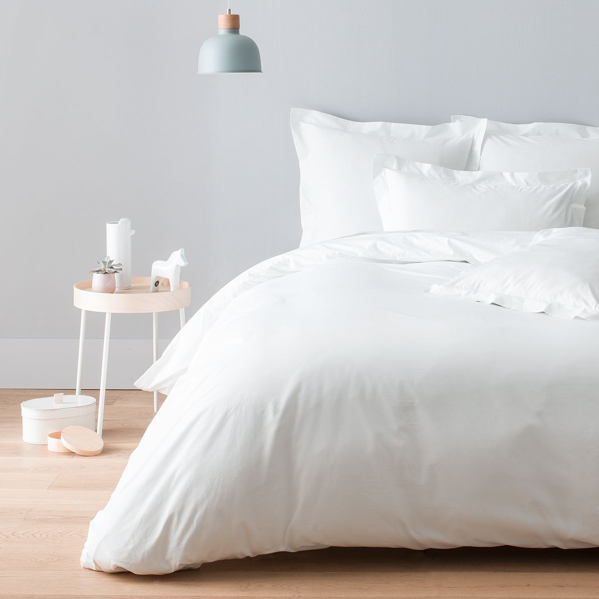 Drap housse grand bonnet en percale de coton 160 fils
