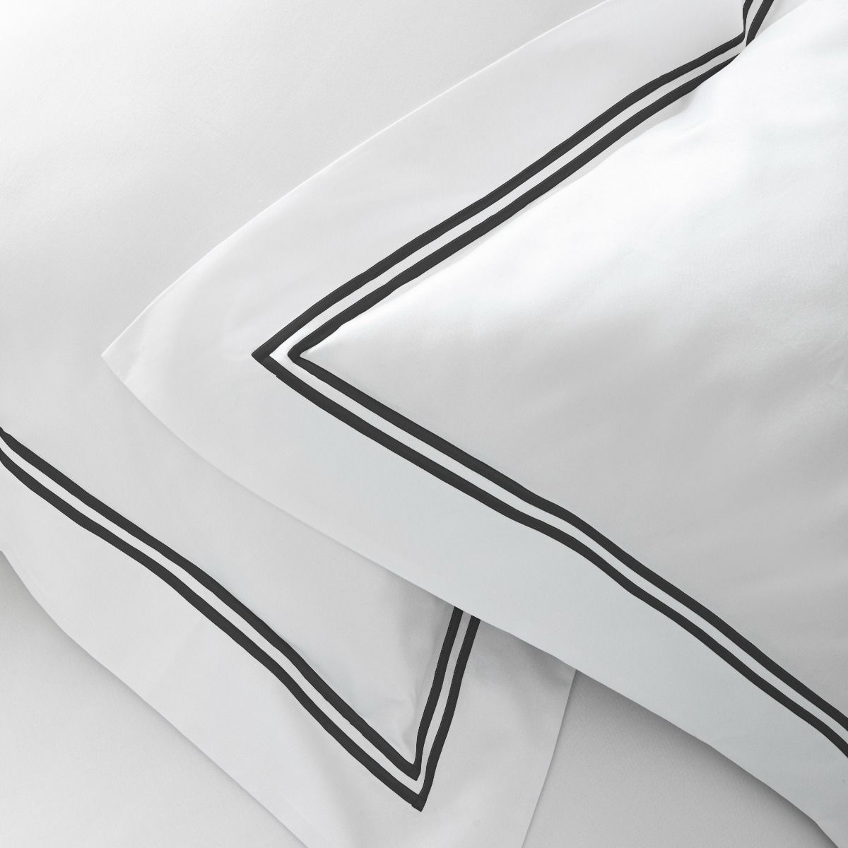 Housse de couette en satin de coton égyptien 320 fils double bourdon argent