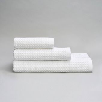 Serviette en coton nid d'abeille 330 gsm - blanc