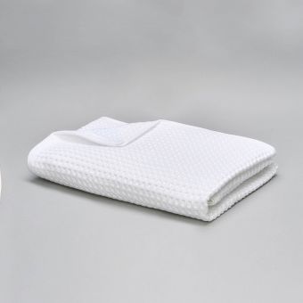 Serviette en coton nid d'abeille 330 gsm - blanc