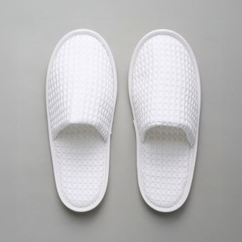 Chausson en coton nid d’abeille - blanc