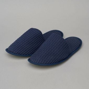 Chausson en coton nid d’abeille - bleu
