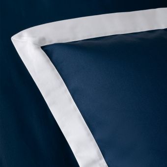 Taie d’oreiller en satin de coton égyptien 240 fils - bleu