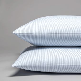 Taie d'oreiller en percale de coton tissé teint oxford