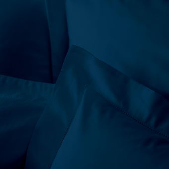 Housse de couette en satin de coton égyptien 120 fils finition jour échelle - bleu