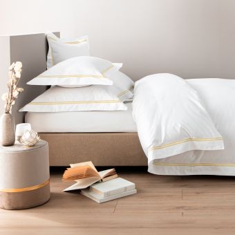 Housse de couette en satin de coton égyptien 320 fils double bourdon or