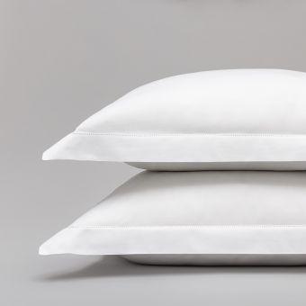 Taie d’oreiller en satin de coton égyptien 120 fils finition jour échelle