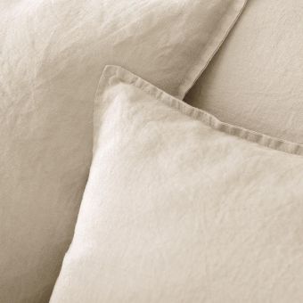 Housse de couette en pur lin lavé français - ivoire