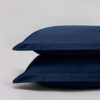 Taie d’oreiller en satin de coton égyptien 240 fils - bleu