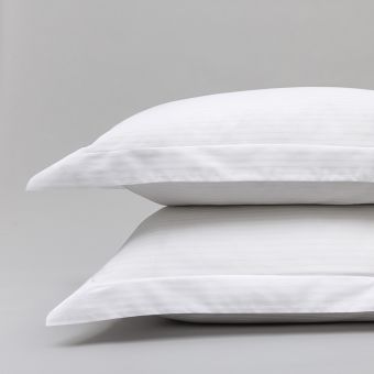 Taie d’oreiller en satin de coton égyptien 120 fils à bandes