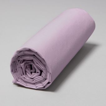 Drap housse en percale lavée de coton 120 fils - lila