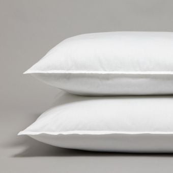 Taie d’oreiller en percale de coton 120 fils - blanc
