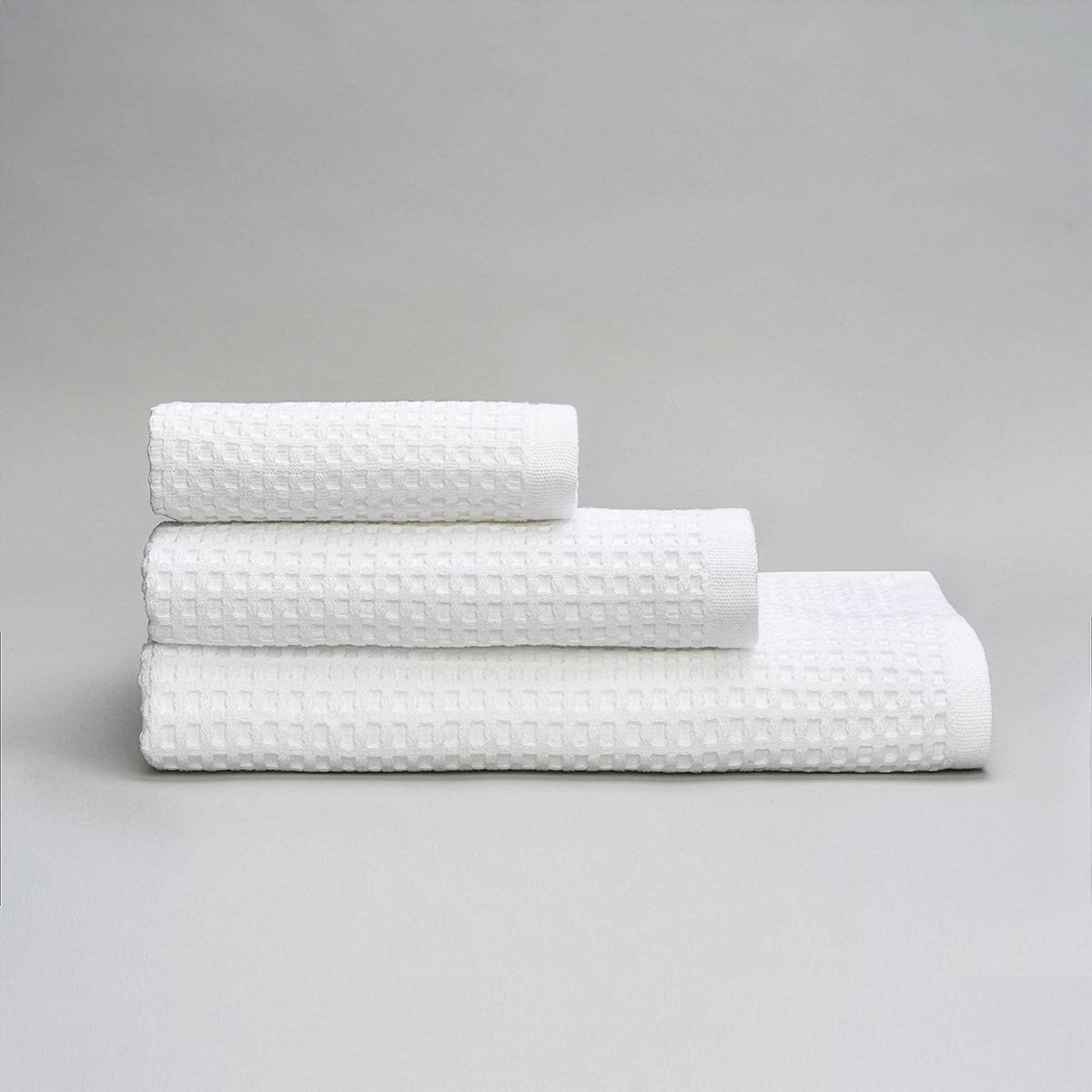 Serviette en coton nid d'abeille 330 gsm - blanc