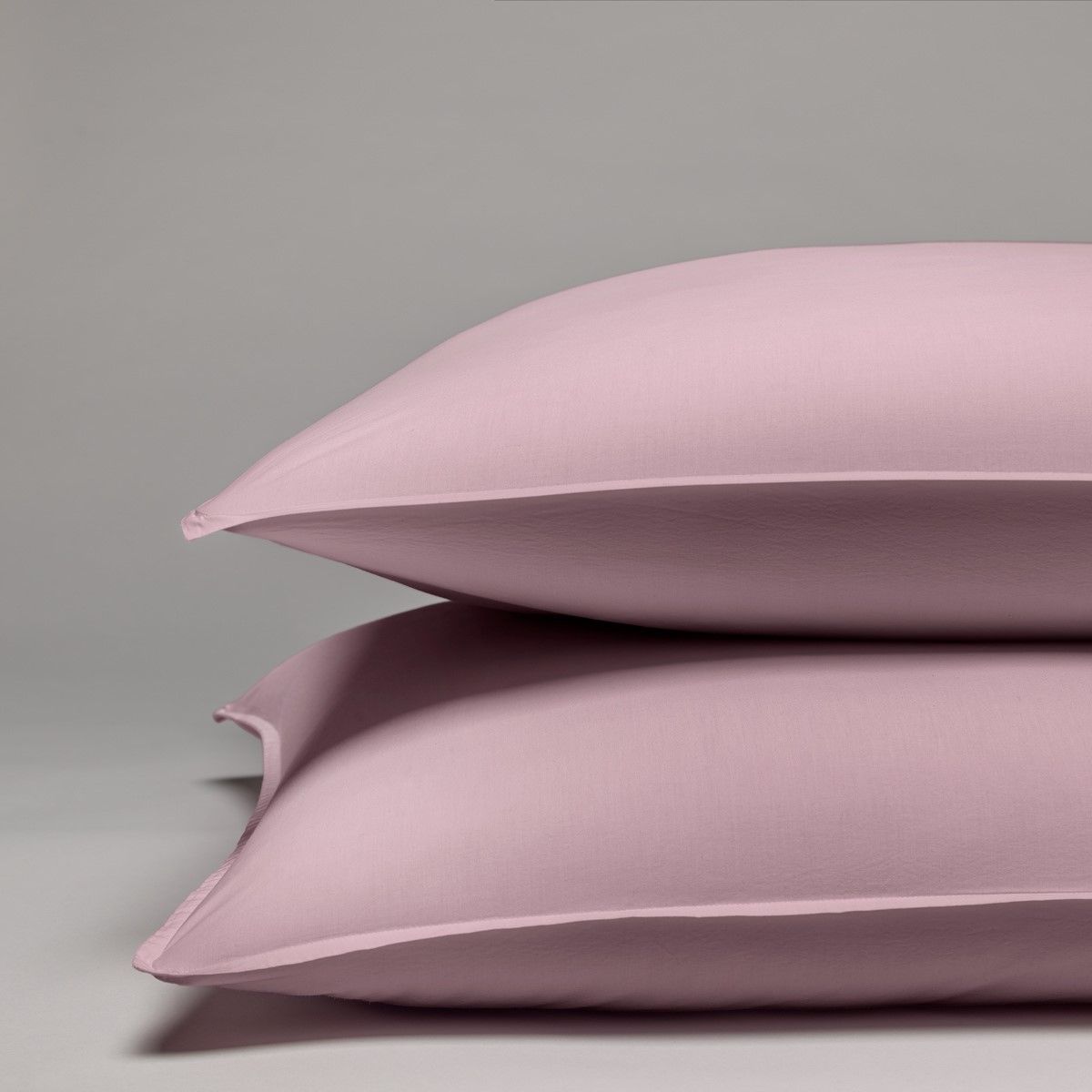 Taie d'oreiller en percale lavée de coton 120 fils - lila