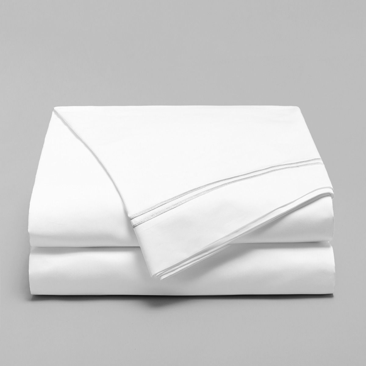 Drap plat coton égyptien 320 fils - argent