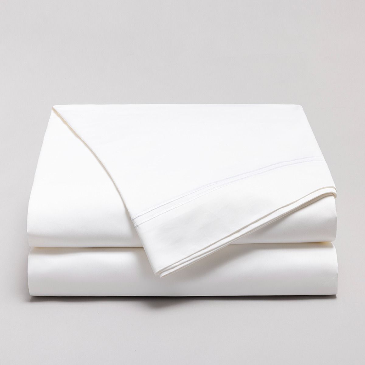 Drap plat coton égyptien 320 fils - blanc