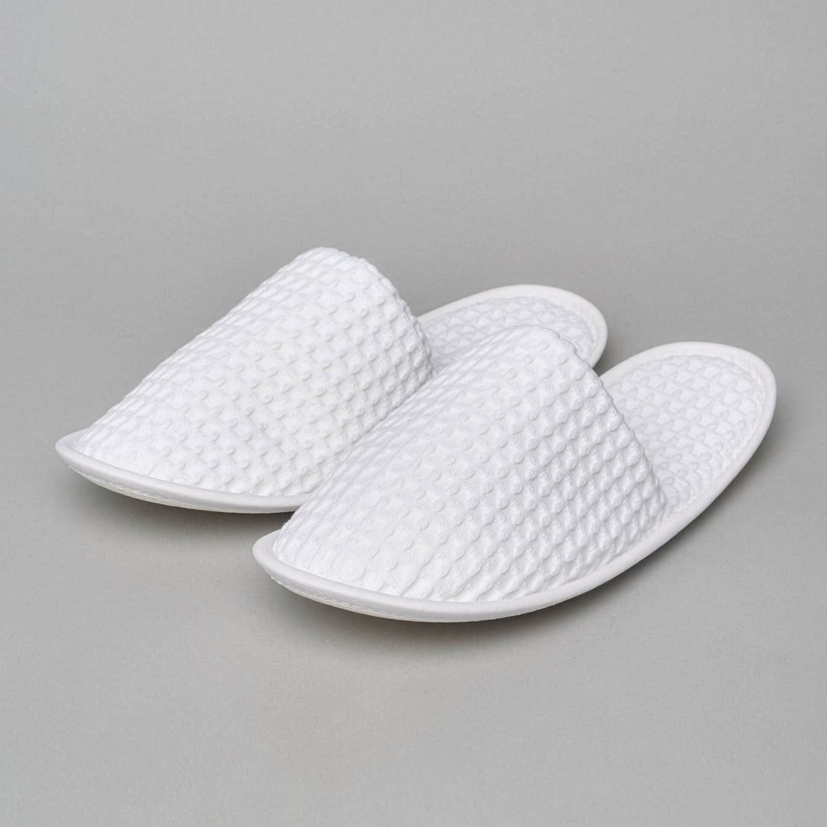 Chausson en coton nid d’abeille - blanc