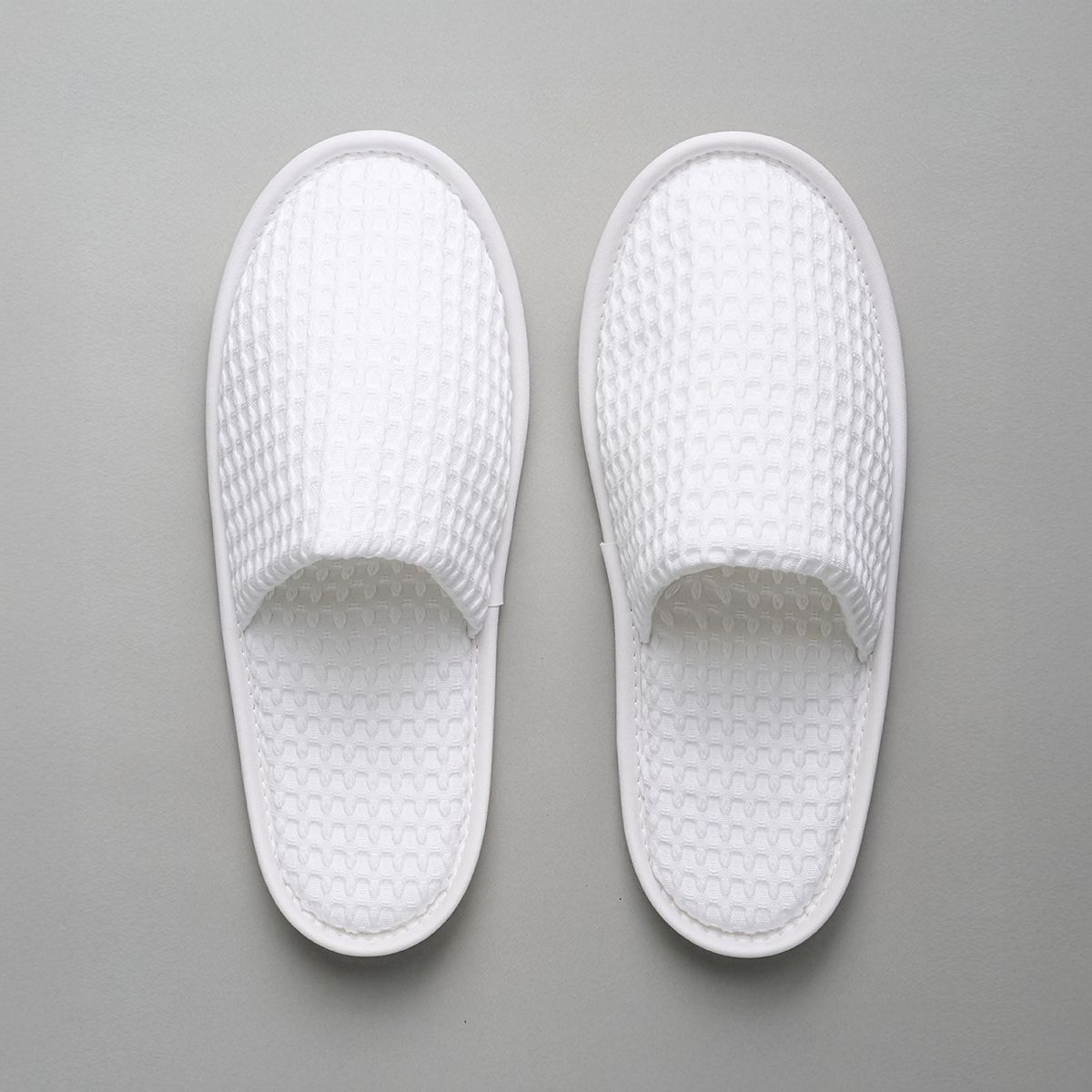Chausson en coton nid d’abeille - blanc