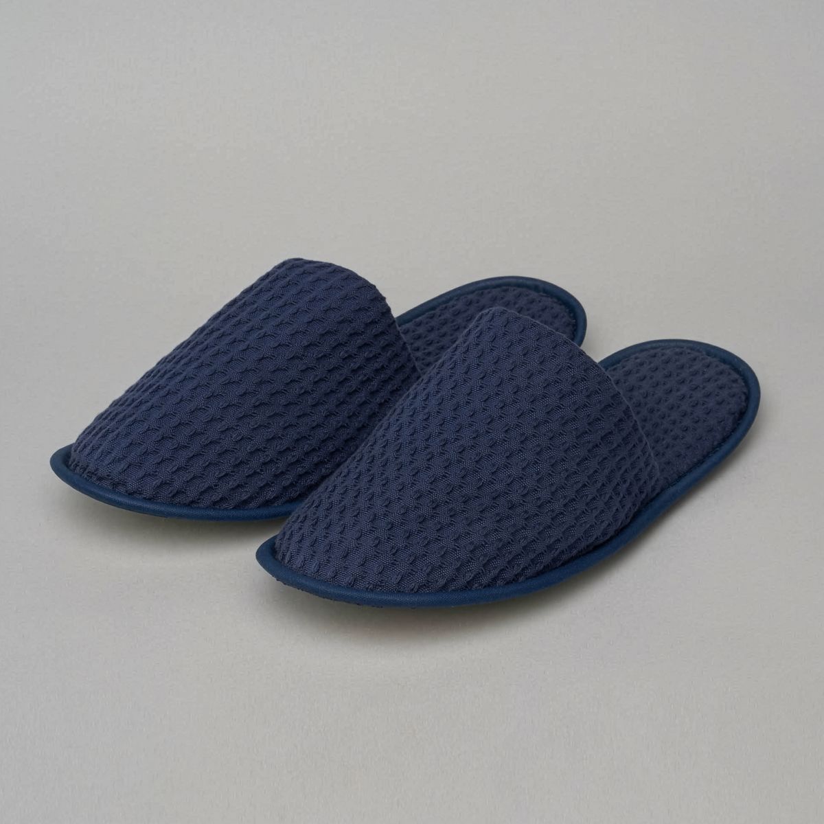 Chausson en coton nid d’abeille - bleu