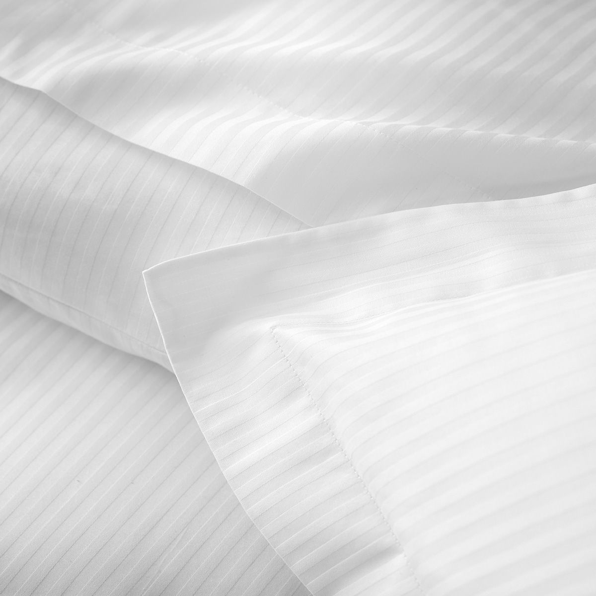 Parure de lit en satin de coton égyptien 120 fils à bandes