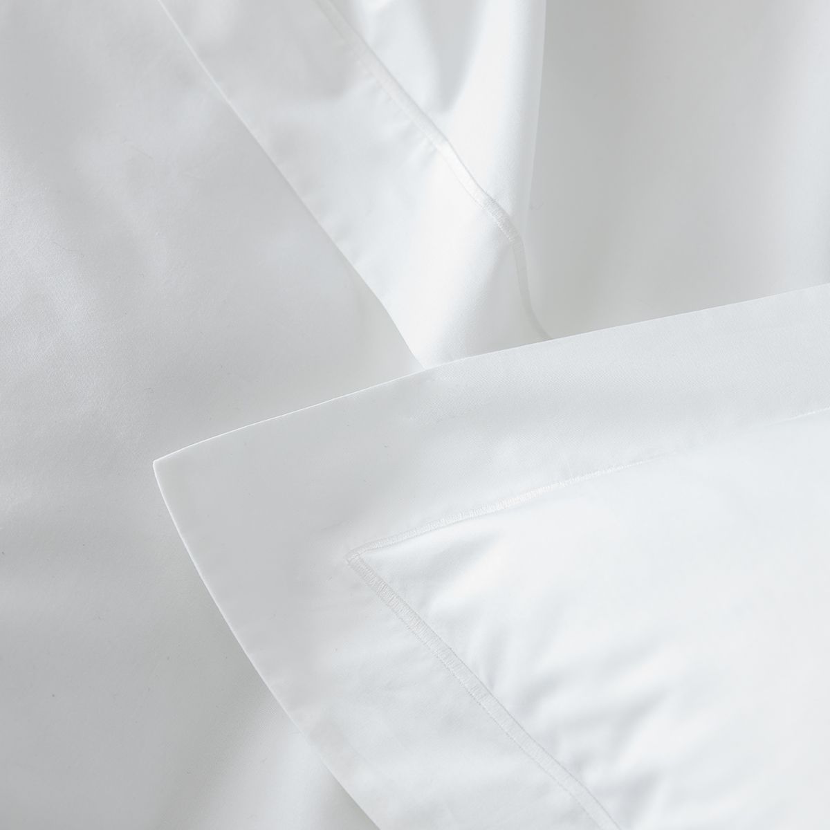 Parure de lit en percale de coton 160 fils avec bourdon horizontal