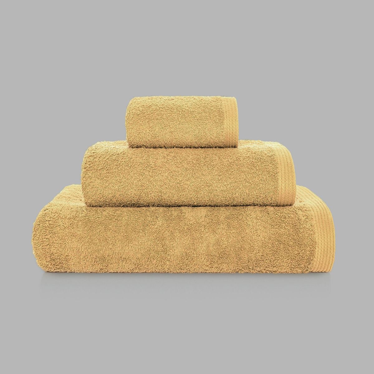 Serviette en coton peigné 580 gsm - moutarde