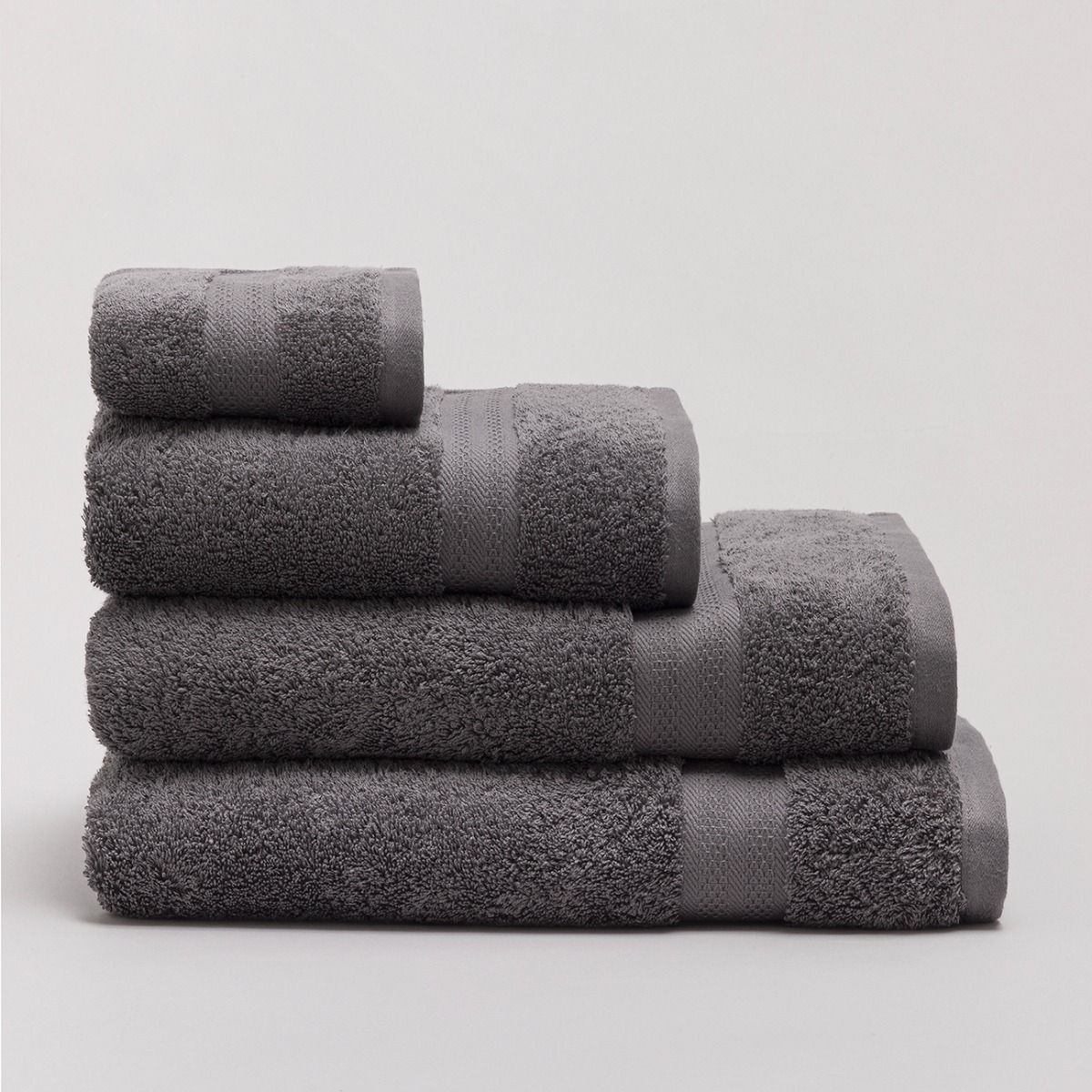 Serviette luxe en coton égyptien 600 gsm - gris