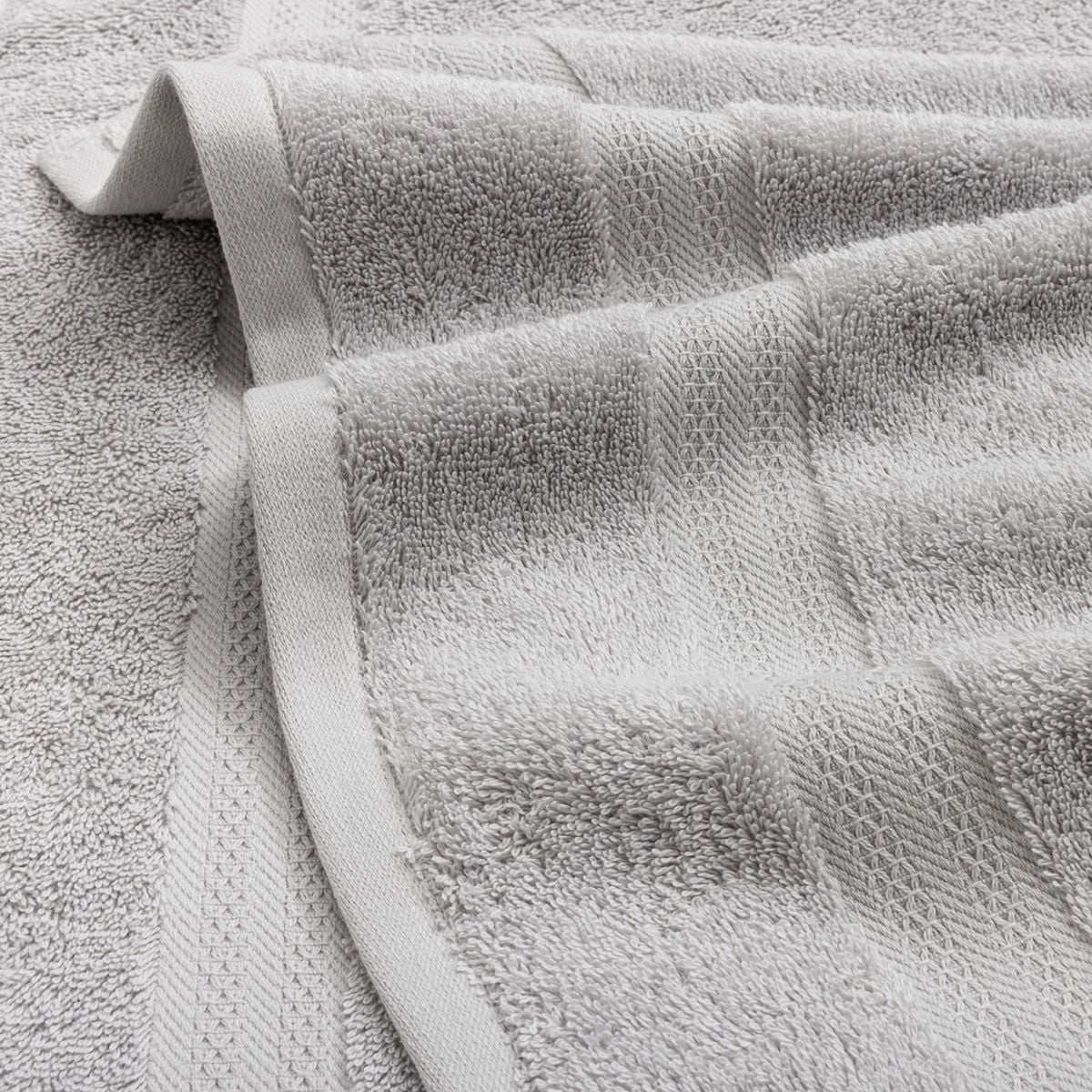 Serviette luxe en coton égyptien 600 gsm - silver