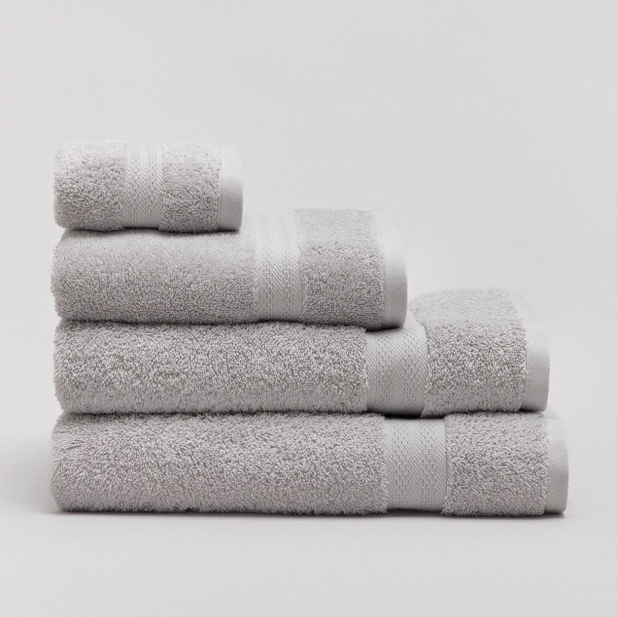 Serviette luxe en coton égyptien 600 gsm - silver